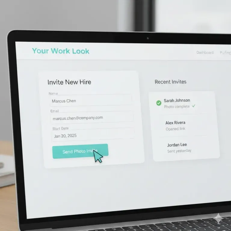 Work Impression dashboard showing simple invite form